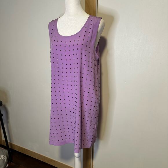 Rebecca Minkoff purple studded shift silk mini dress size 6 - Picture 4 of 12